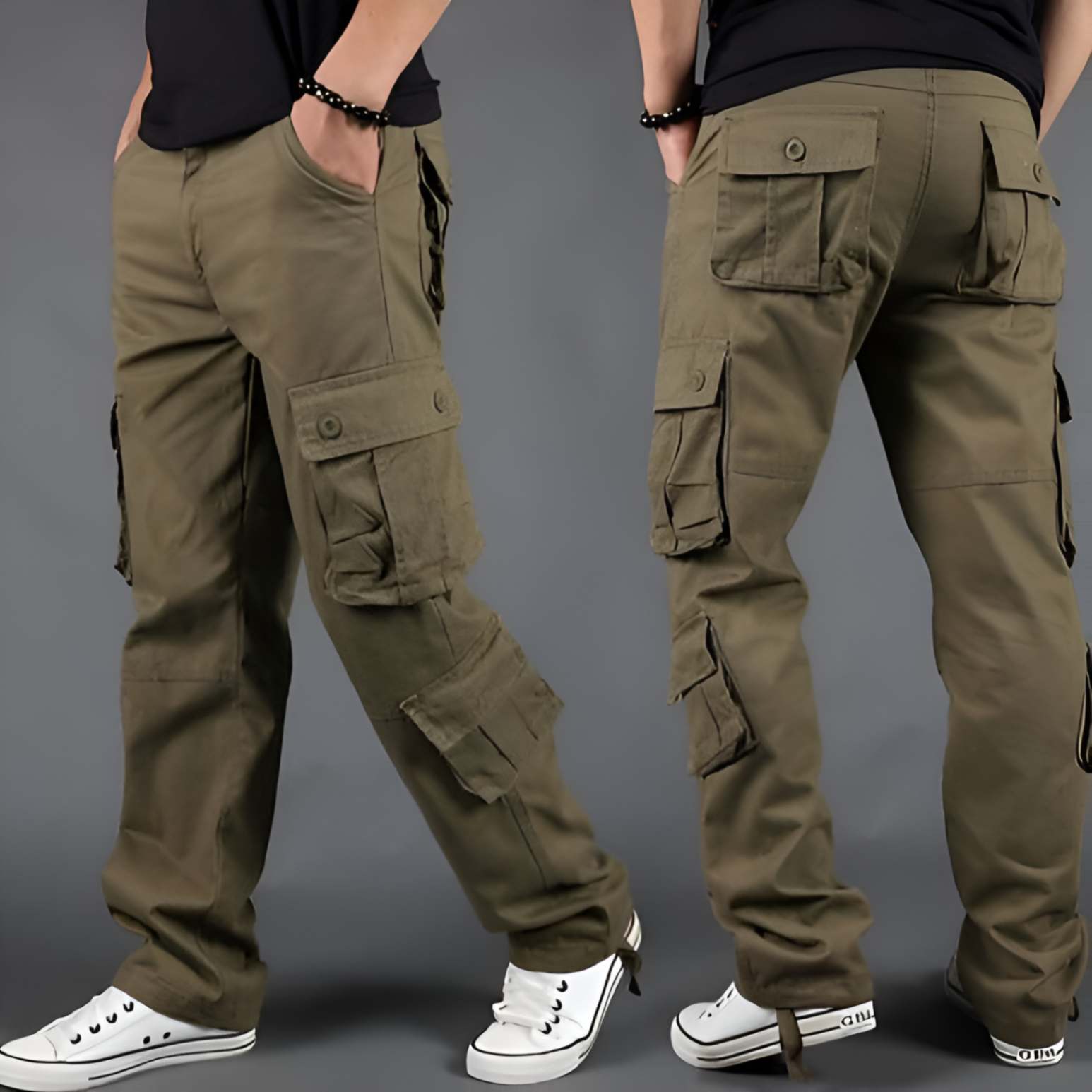 menfrontandbacklookbrowncolorpant