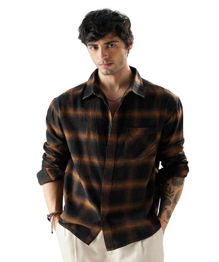 mengraycoloroxfordcheckedshirt