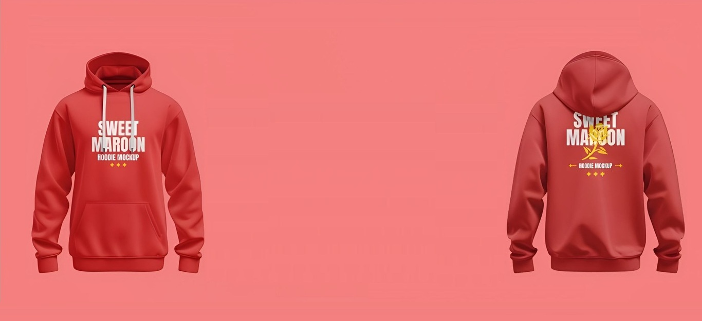 redcolorfrontandbackhoodies
