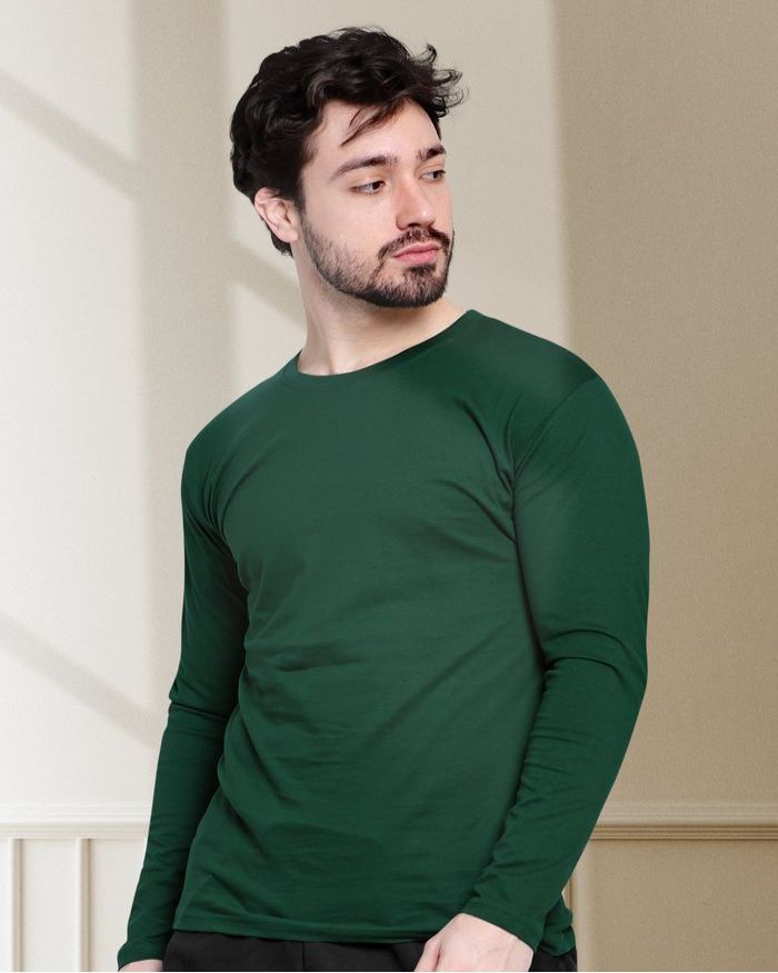mengreencolorfullsleevetshirt
